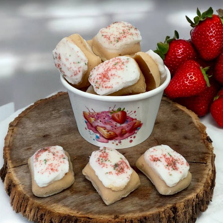 STRAWBERRY PASTRY BITES Wax Melts, Strawberry Scent for wholesale by Eartherella Soap & Candle Co., LLC