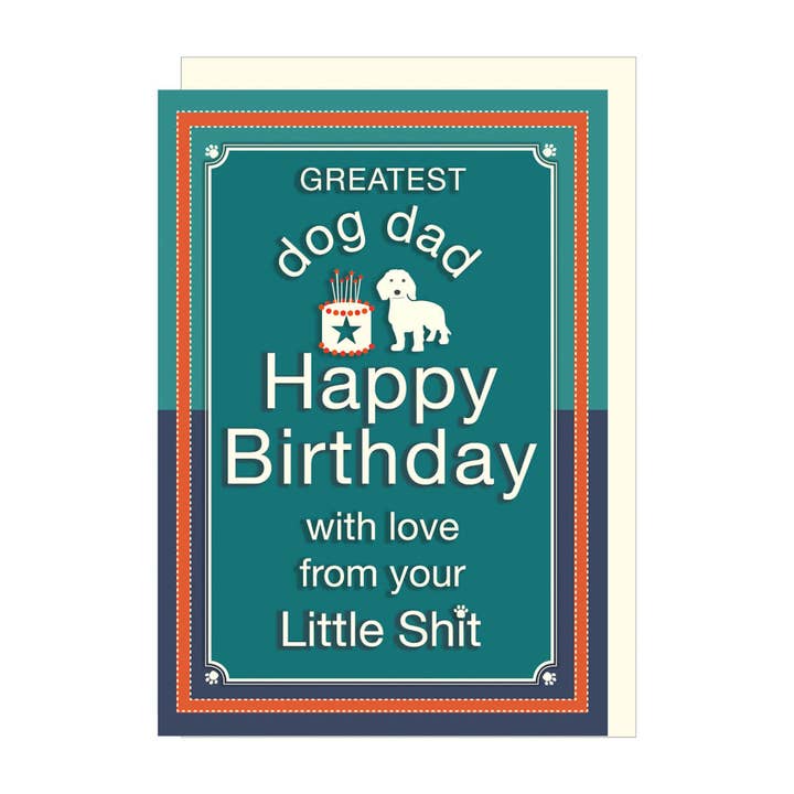 Tarjetas del perro | Tarjeta de felicitación 'Pequeño cabrón' para venta al por mayor de The Little Dog Laughed