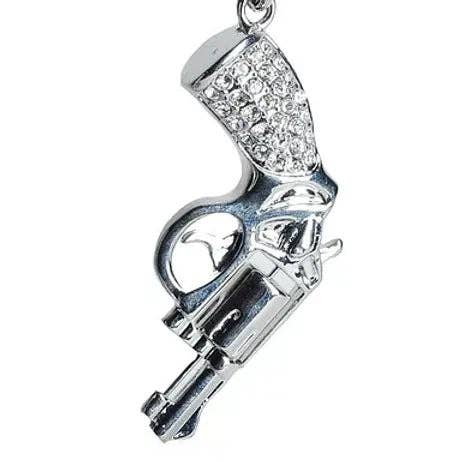 GUN KEYCHAIN W RHINESTONE CRYSTALS KC1 for wholesale by Xpress Tech Cell Accessories XT