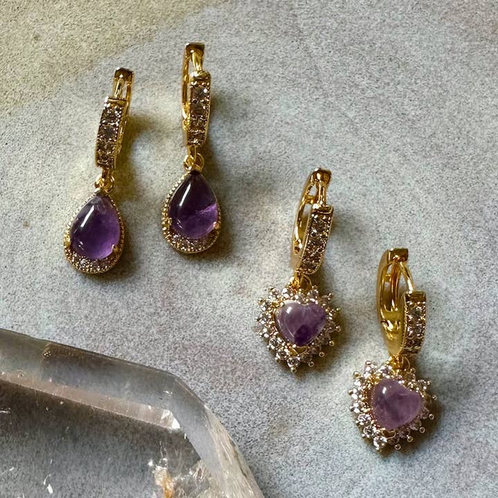 Amethyst Earrings for wholesale by indie moon