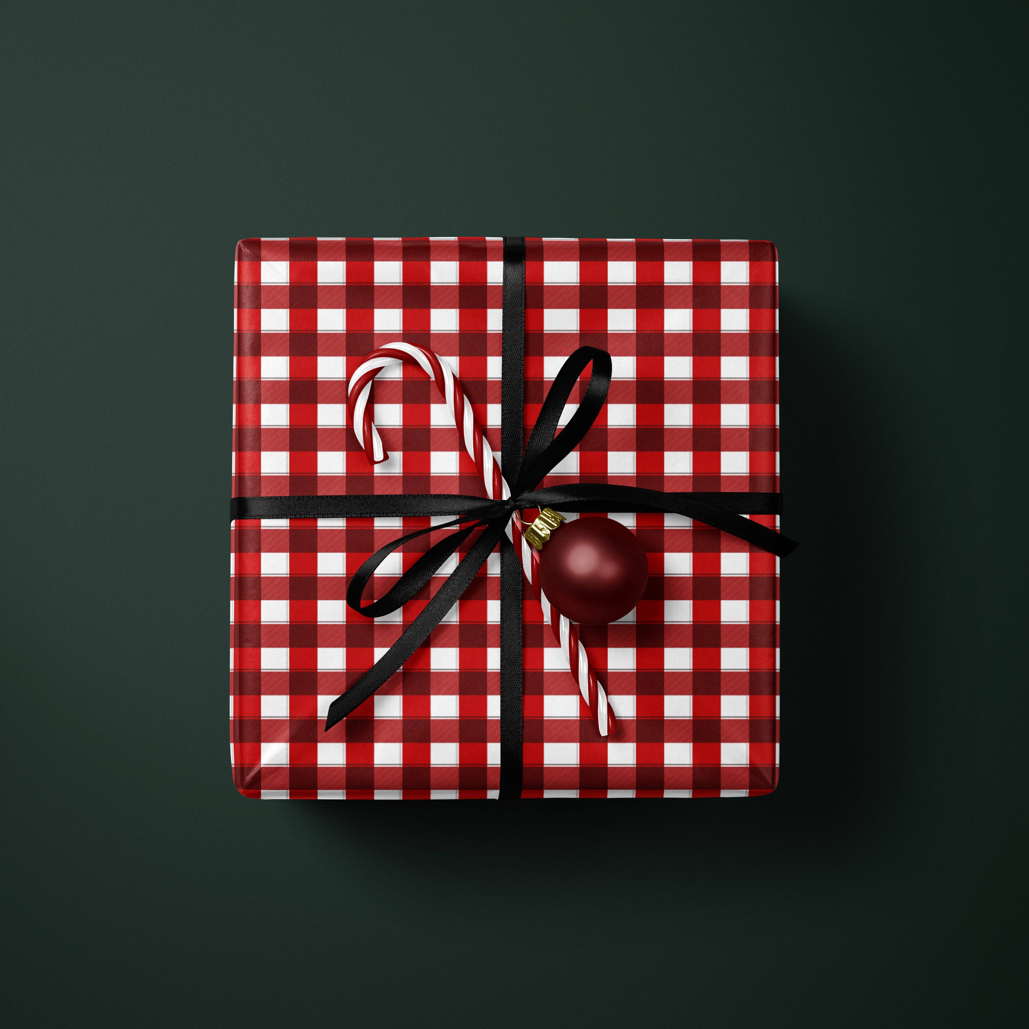 MagicMerchEmporium - Wholesale Wrapping Paper Roll - Classic Red Plaid Gift Wrap Roll2