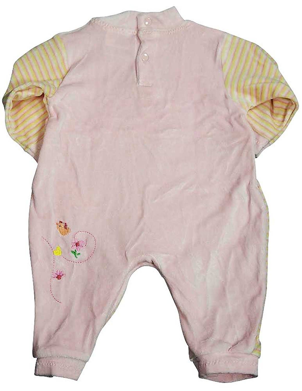 Eastern Off Price – wholesale Jumpsuit – Baby – Beyond Basics Kids - Baby Girls Long Sleeved Velour Coverall1