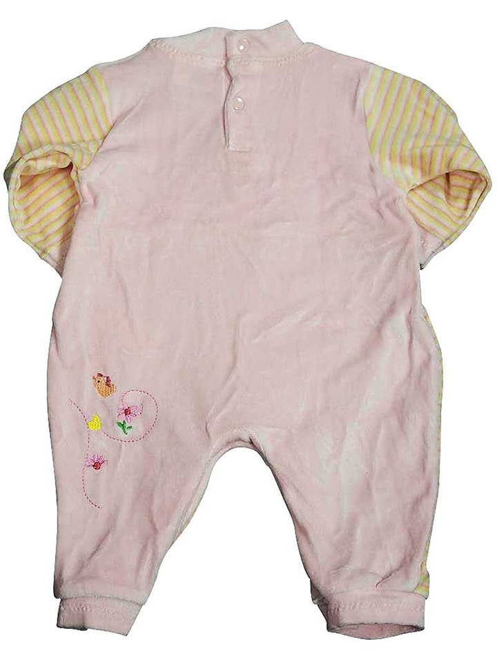 Eastern Off Price - Wholesale Jumpsuit – Baby - Beyond Basics Kids - Baby Girls Long Sleeved Velour Coverall1