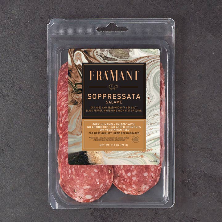 Soppressata Salami (Sliced) - 2.5 oz for wholesale by Fra' Mani
