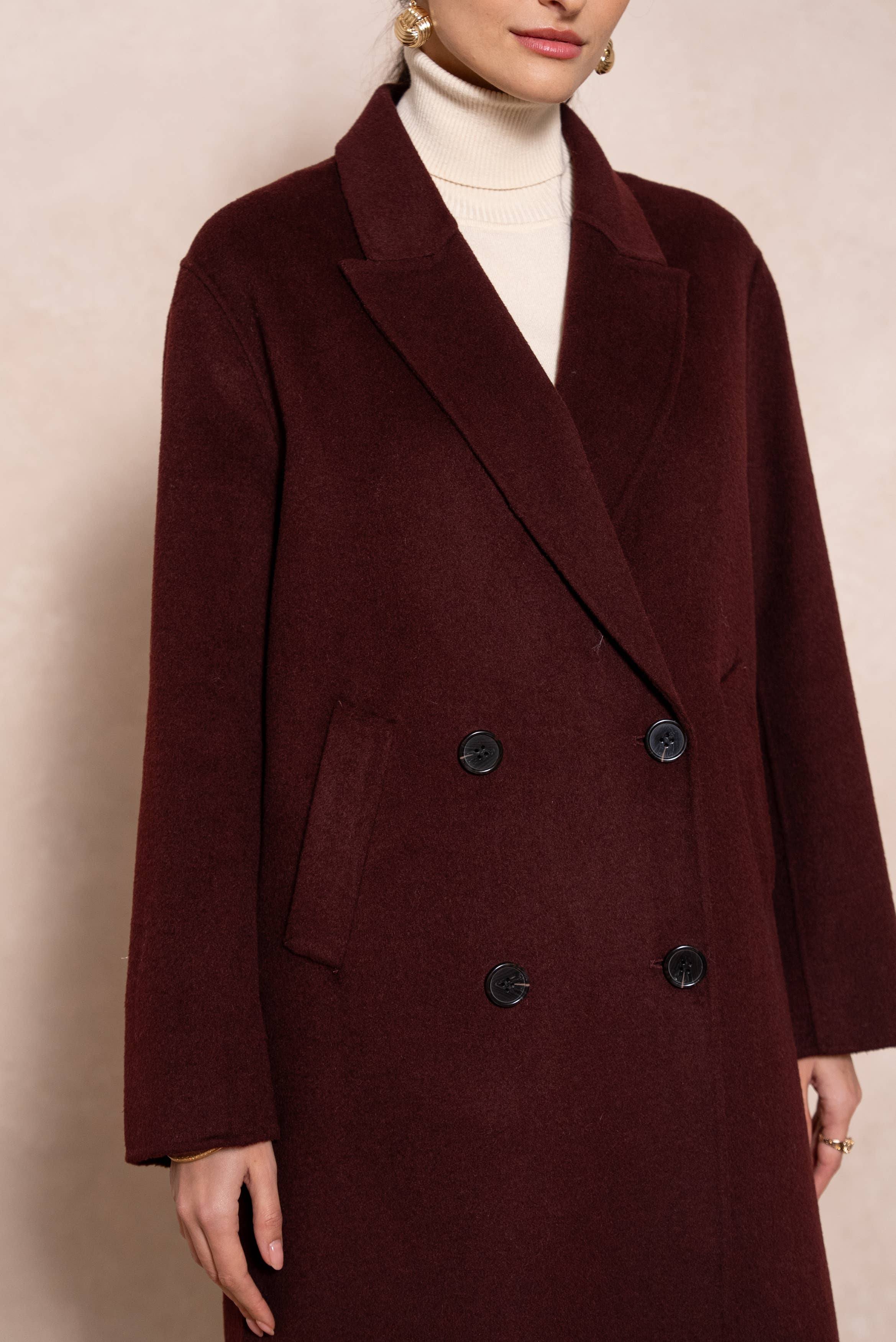 Attentif Paris – Großhandel Mantel - Damen – Extra langer, handgenähter Oversize-Mantel aus Wollmischung47