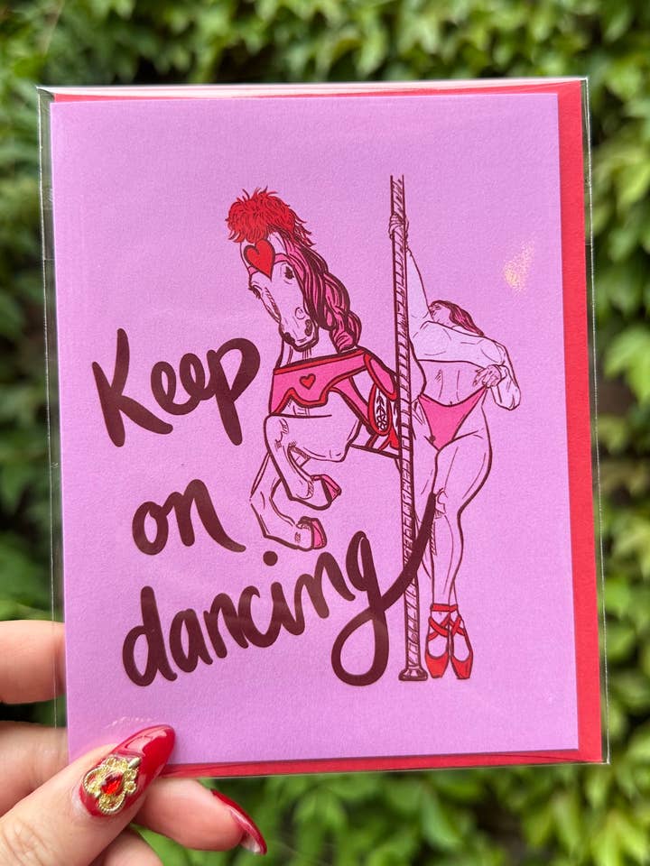 Keep on Dancing Greeting Card for wholesale by Stacy Marie Stranzl
