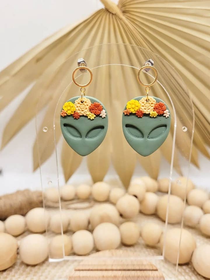 Floral Alien Dangles for wholesale by Lissa & Co.