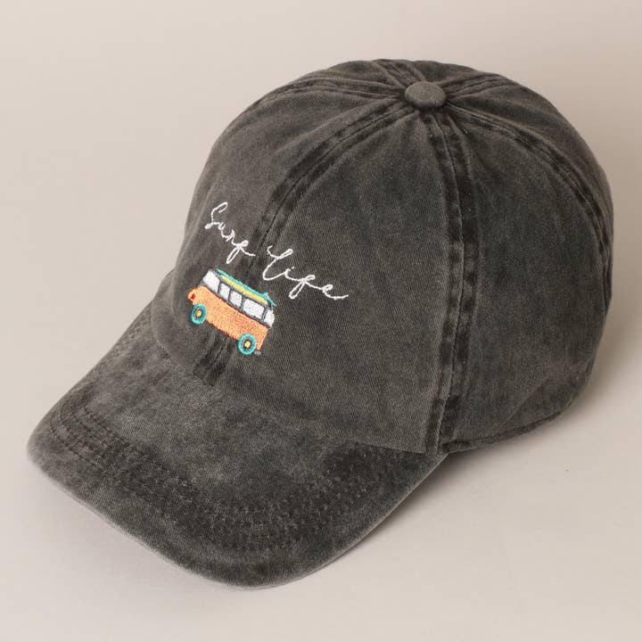 Fashion City - Wholesale Baseball Cap - Women's - Surf Life Embroidered Baseball Cap Hat