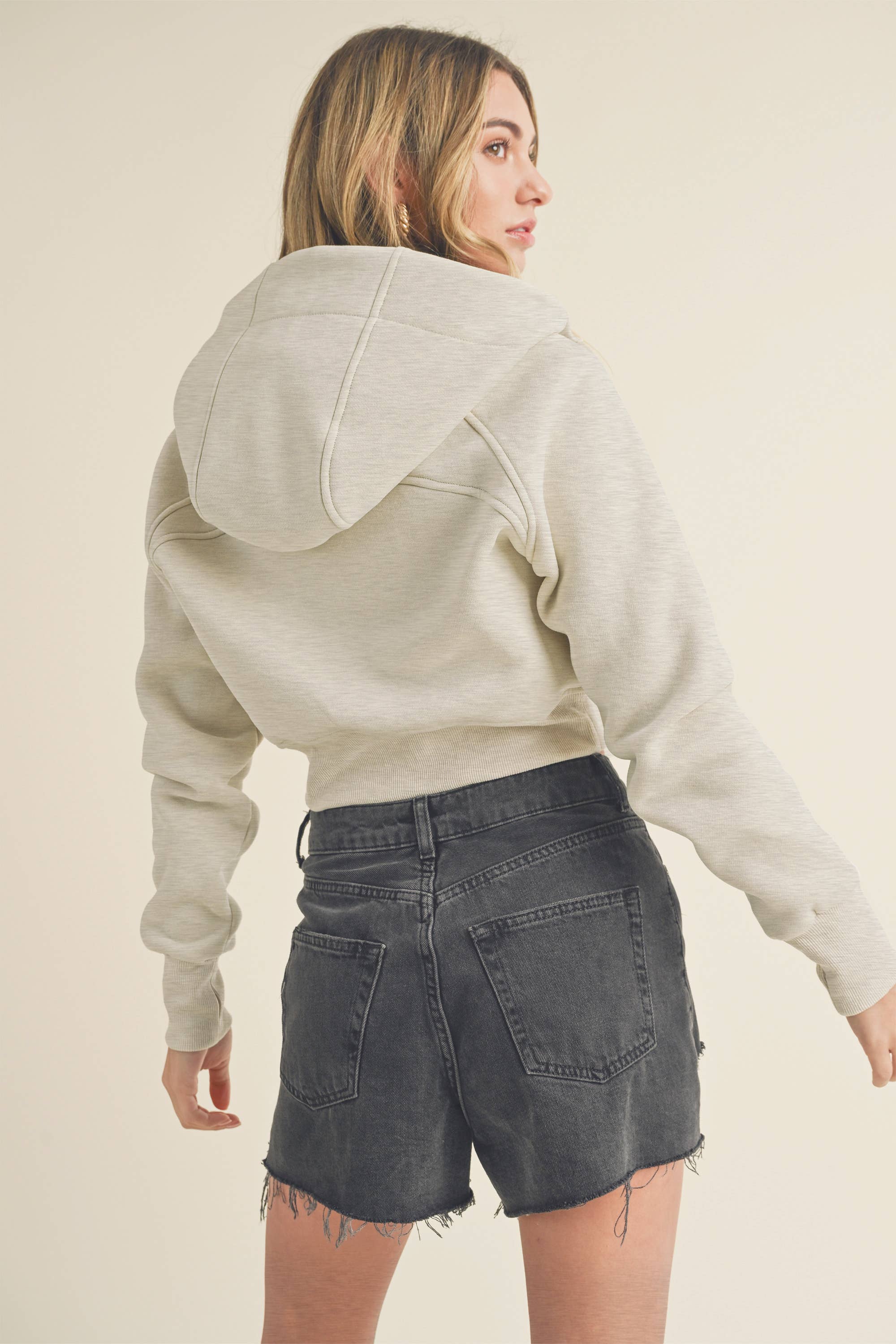 AEMI + CO - Wholesale Jacket - Women's - 5107DK Deva Cropped Hooded Jacket 551