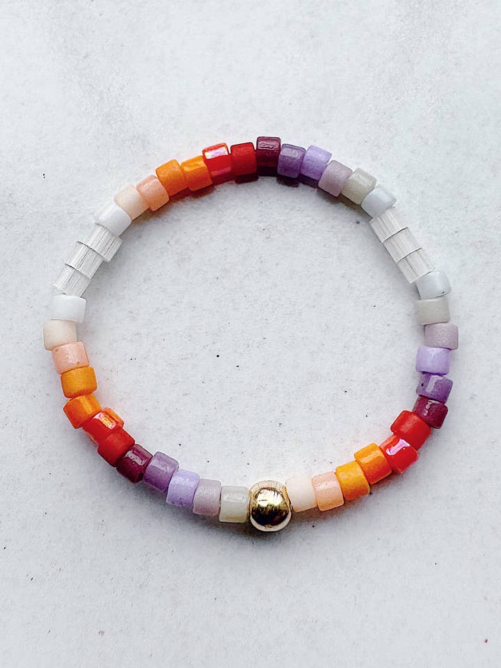 Serpent Beaded Ring - CANYON Ombre for wholesale by On the Lookout Jewelry