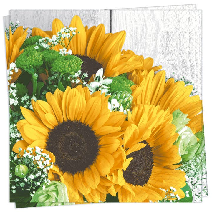 Twilight Collection – wholesale Disposable napkin – Harvest sunflower Luncheon Napkin