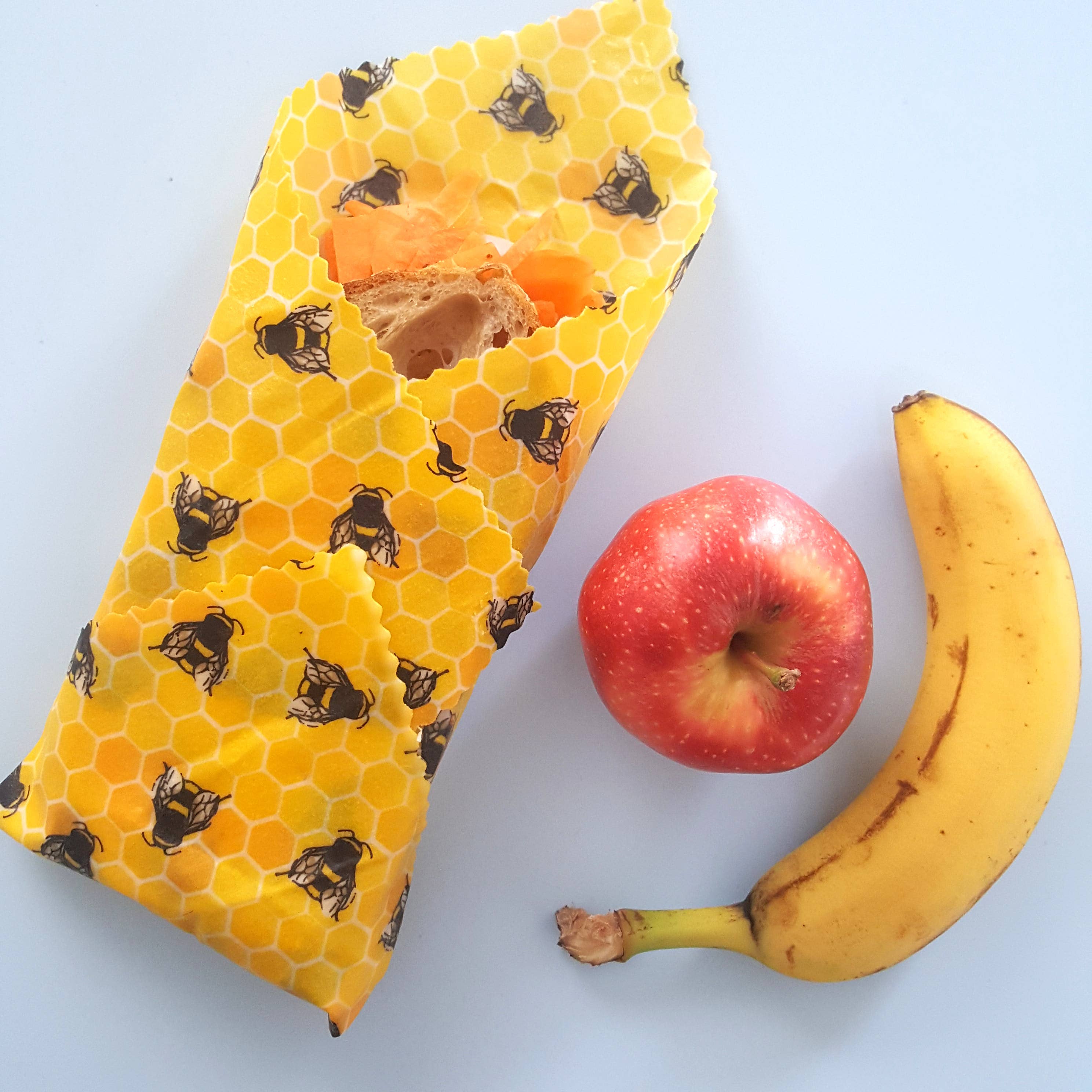 Honey Bee Good – wholesale Food storage wrap/bag – HANDMADE Single Large (12x12in) Beeswax Wraps|Mixed Pattern10