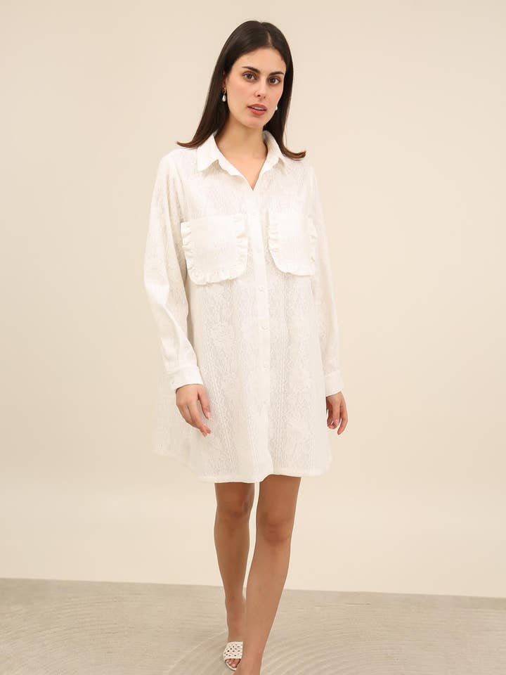 32198 LACE SHIRT DRESS for wholesale by Daphnea