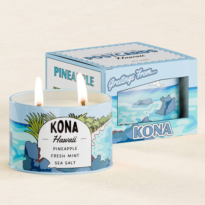 Kona, Hawaii | Scented Destination Candle for wholesale by Postcards