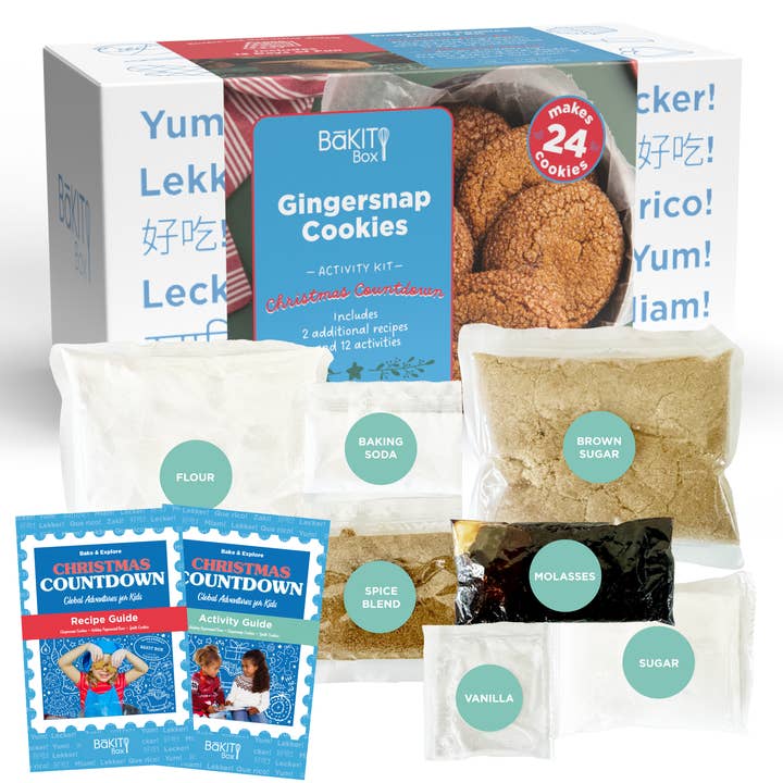 Gingersnap Cookies 12 Days of Christmas Activity Kit for wholesale by BaKIT Box