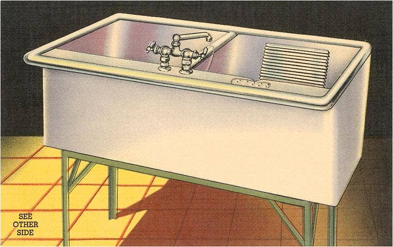 Found Image Press - Wholesale Sticker - Sticker TF-04 Forties Laundry Sink0