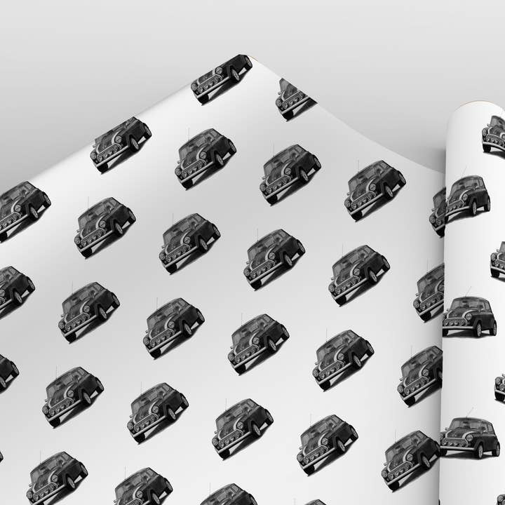 Mini Cooper Gift Wrap for wholesale by Libra Fine Arts