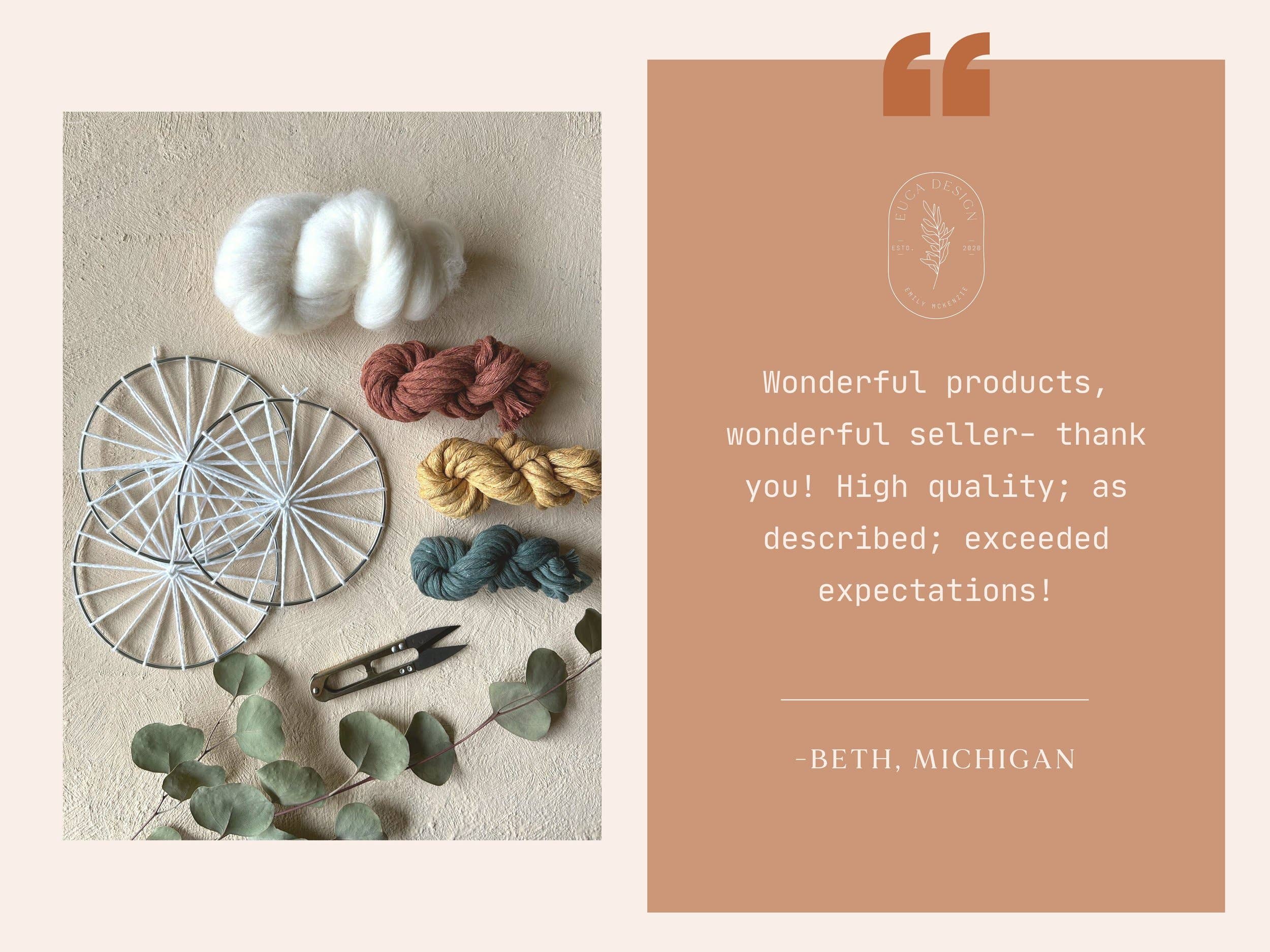 Euca Design – Großhandel Bastelset – 3-teiliges Set: Gezogene 5-Zoll-Metallreifen zum Weben7