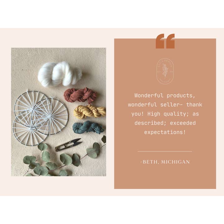 Euca Design – Großhandel Bastelset – 3-teiliges Set: Gezogene 5-Zoll-Metallreifen zum Weben7