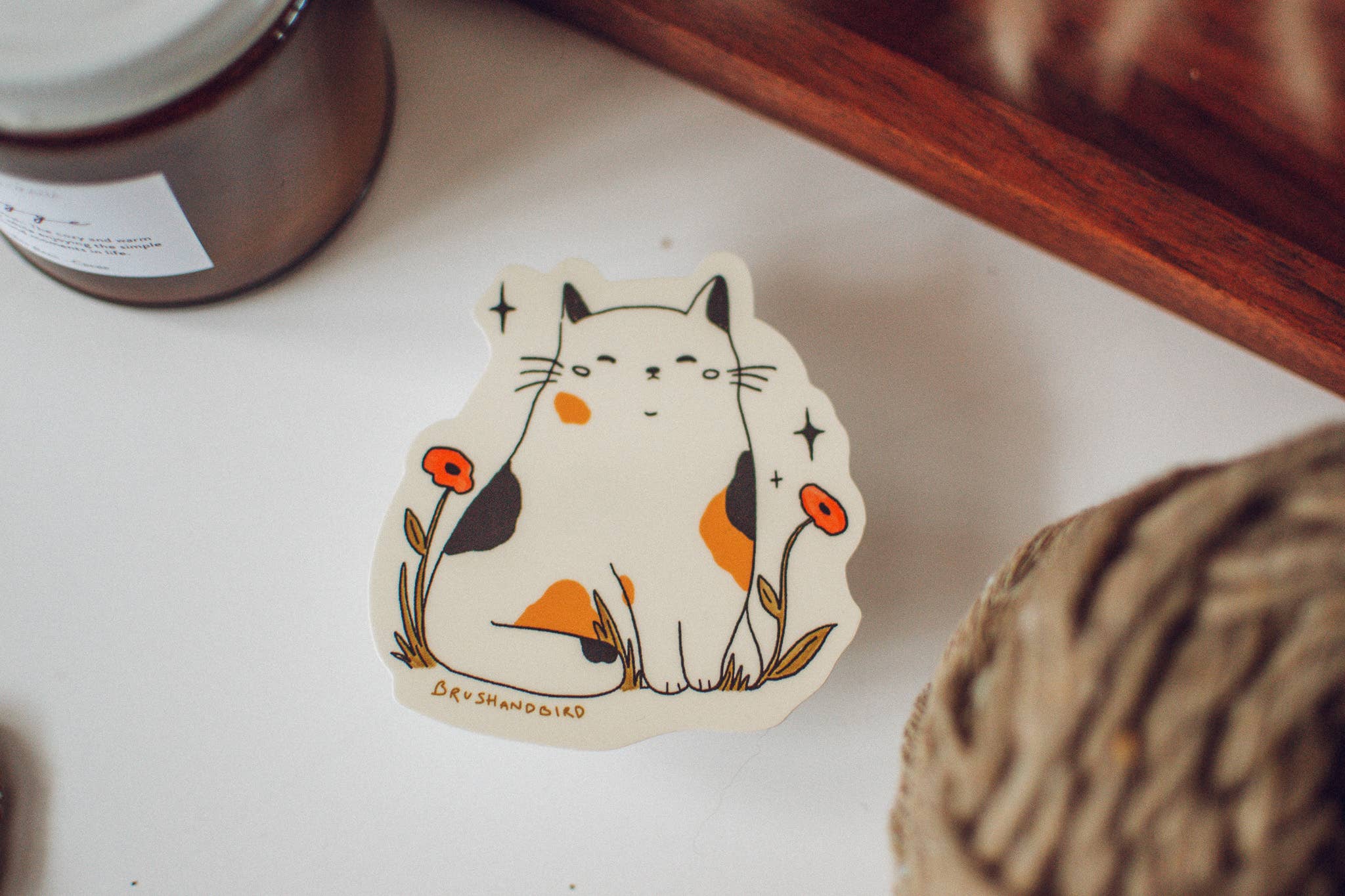 Brush + Bird Paper Co. – Engroshandel Klistermærke – Grumpy Cat vandtæt vinylklistermærke | Gave til dyreelsker2