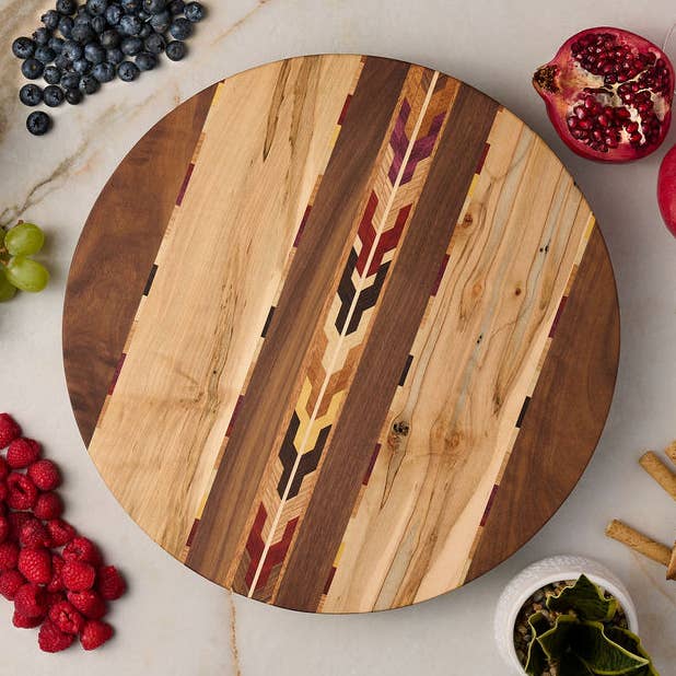 Lazy Susan - Charcuterie / Serving Board - Handcrafted for wholesale by Buzzee Boards USA