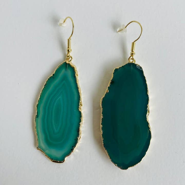 Orecchini in agata verde per la vendita all'ingrosso da parte di Atelier Clash