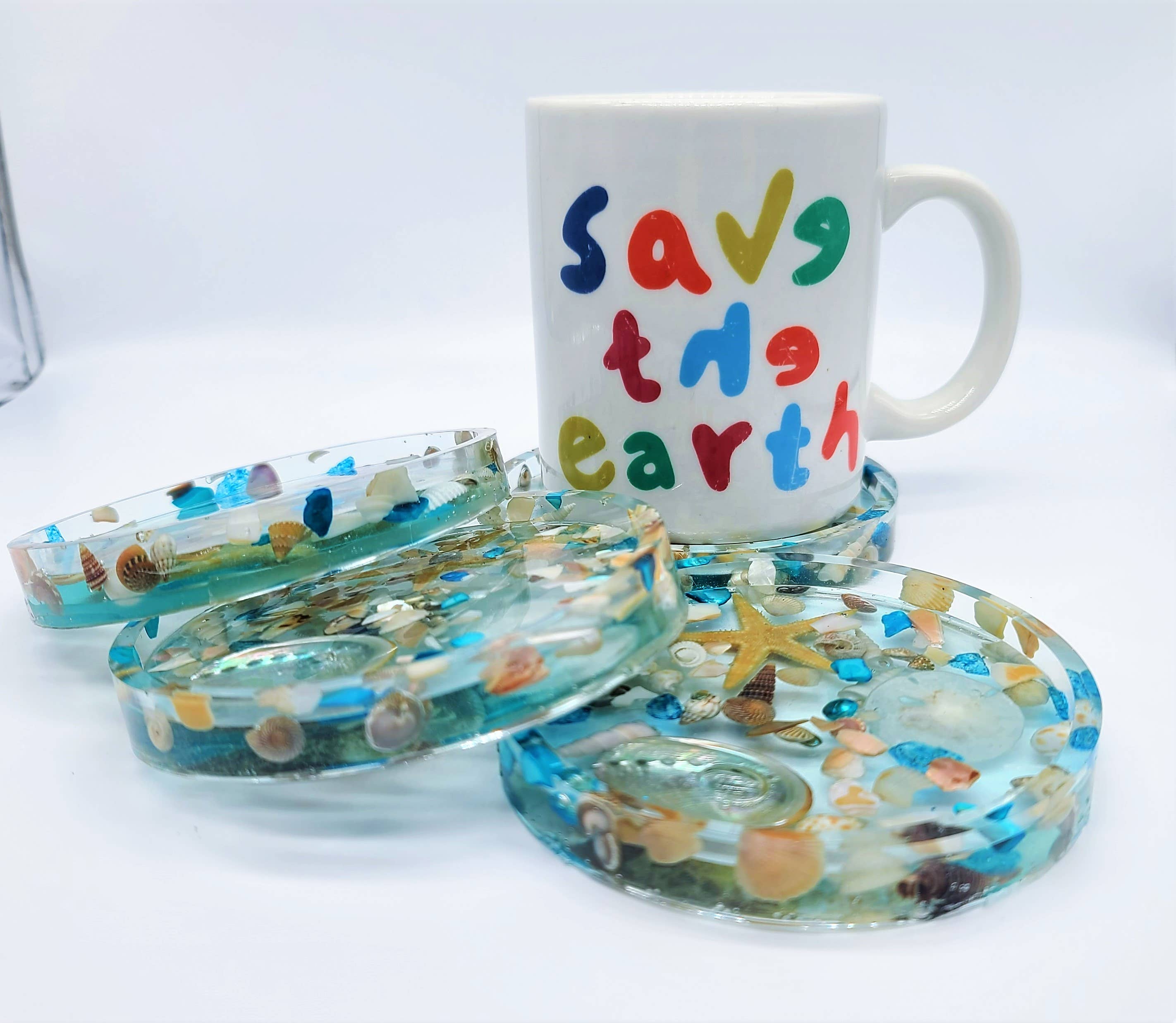 JEMS of the Sea - Wholesale Coasters - Handmade Eco-Friendly Resin Seashell Coasters14
