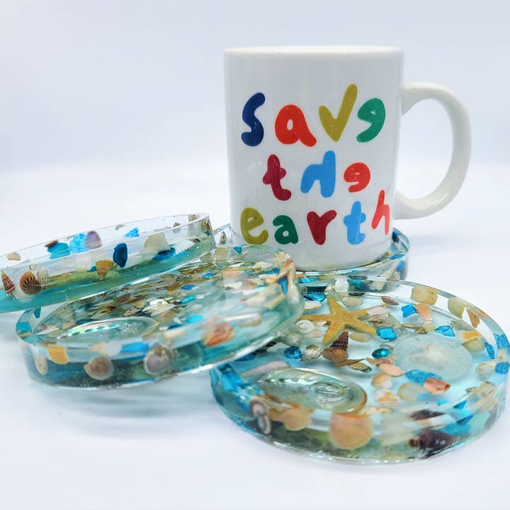 JEMS of the Sea - Wholesale Coasters - Handmade Eco-Friendly Resin Seashell Coasters14