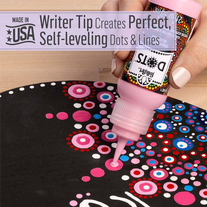 Plaid Crafts - Wholesale Paint Set - FolkArt Dots Acrylic Dotting Paint Set 6 Colors