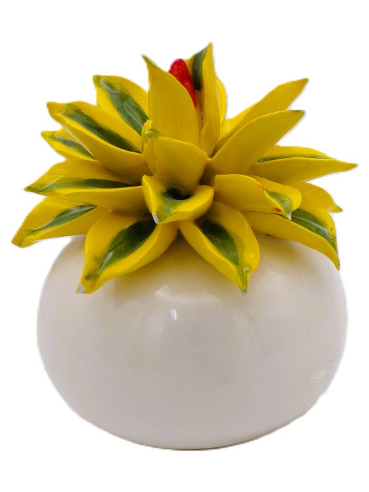 Keramikduftspender fette Pflanze H15cm PR17 - Hergestellt in Italien für den Großhandel von LUEM ART ceramiche e porcellane di Capodimonte Made In Italy