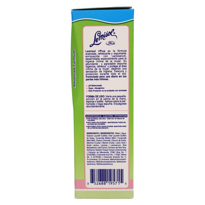 KT Supply - Wholesale Intimate Cleanser/Wipe - Lemisol Plus Feminine Wash Gentle Daily Cleanser, 4 Oz.