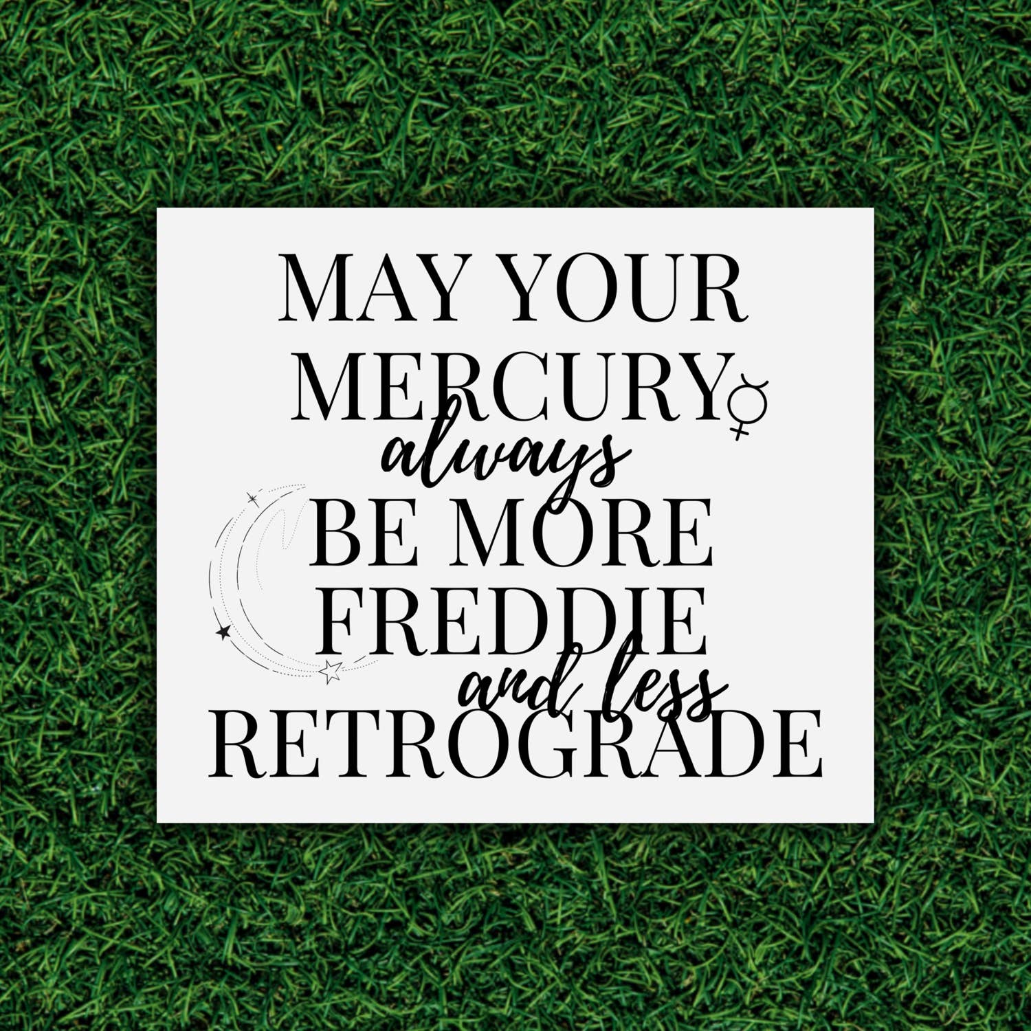 Sage and Virgo – Engroshandel Klistermærke – Mercury Retrograde be Freddie Mercury, popkulturklistermærke
