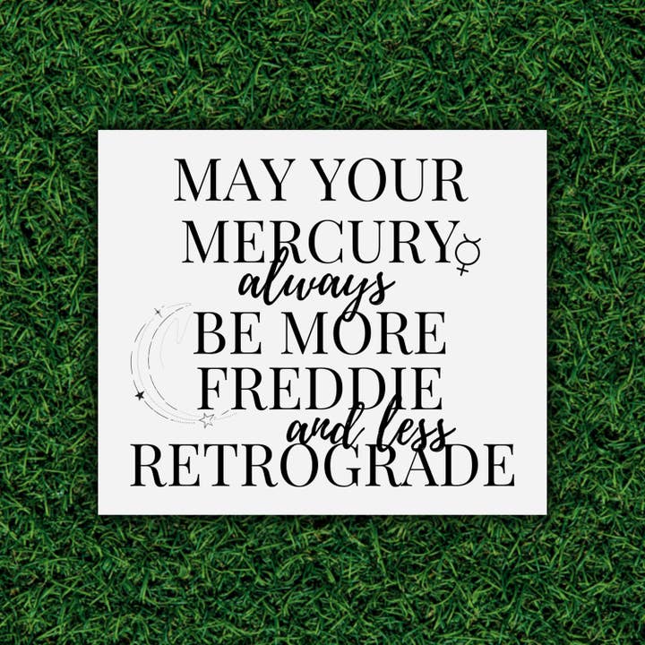 Sage and Virgo - Wholesale Sticker - Mercury Retrograde be Freddie Mercury, pop culture sticker