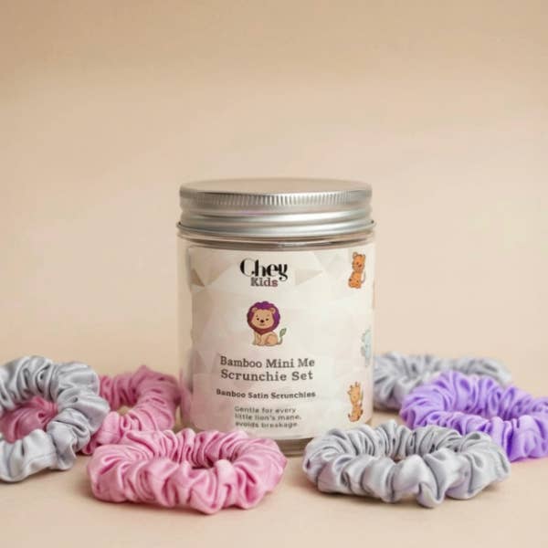 Kinderen Bamboe Mini Me Scrunchies Set voor wholesale door Chey Haircare