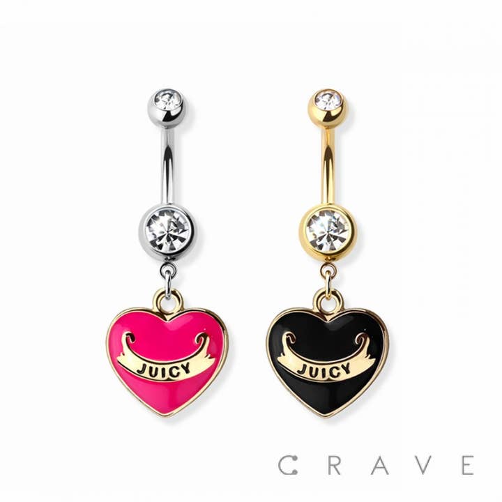 CRAVE BODY JEWELRY - Wholesale Belly Ring - JUICY DANGLE 316L SURGICAL STEEL NAVEL RING