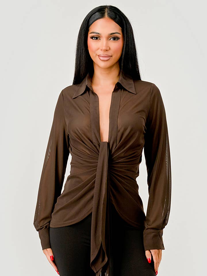 Mesh Blouse for wholesale by Cherry Mellow