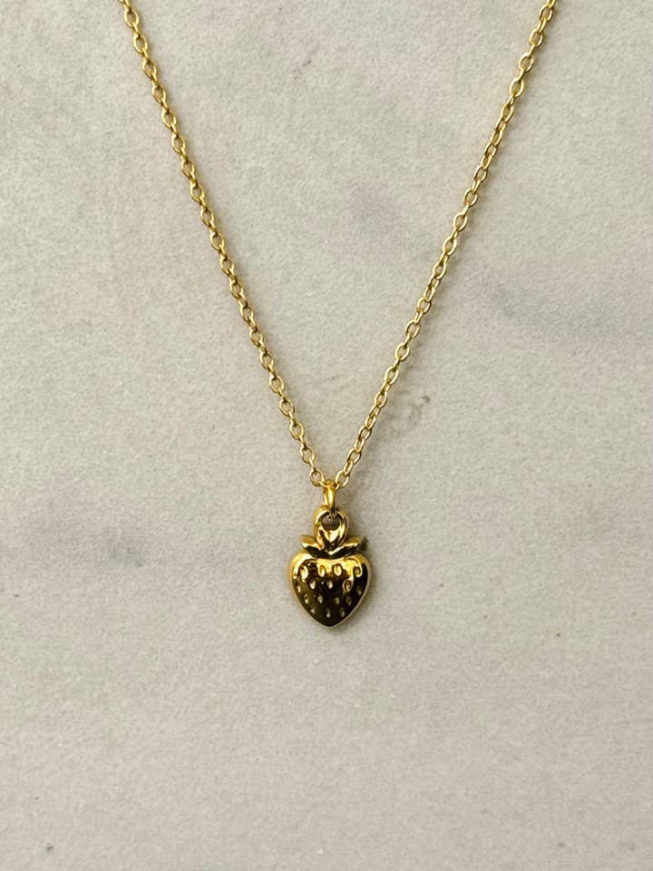 Minimal Strawberry Necklace for wholesale by Cassette Barcelona