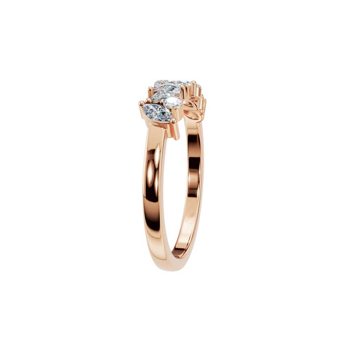 PureYou Jewelry - Wholesale Multi-Stone Ring - 14k Gold Diamond Cluster Ring, Diamond Wedding Band9