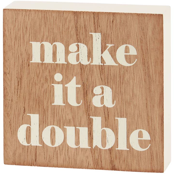 A Double Block Sign for wholesale by Primitives by Kathy