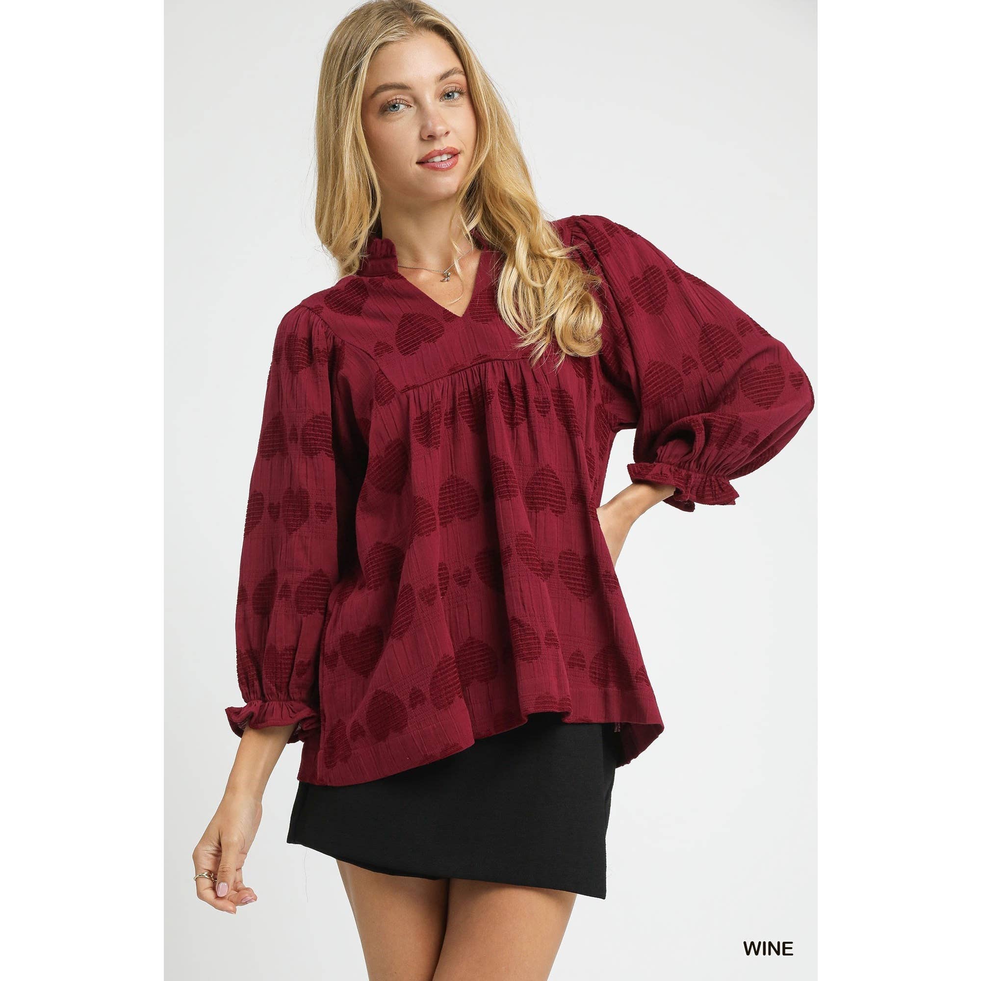 STYLE USA – Engroshandel Tunika - Dame – Hjerte Jacquard Top6