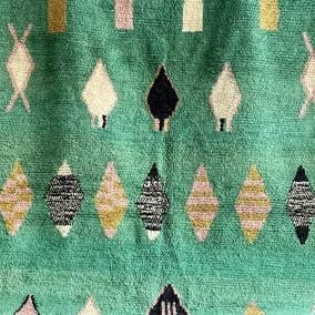 BohoVibeCraft – wholesale Area rug – Green Beni Ourain rug, wool rug , Handmade moroccan rugs2
