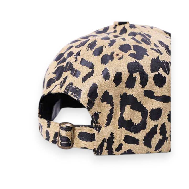 LA Jewelry Plaza - Wholesale Baseball Cap - Women's - Leopard Printed Faux Suede Soft Cap2