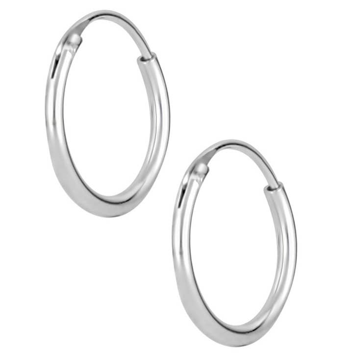 Sterling Silver 7/16" Hoop Earrings for wholesale by Penny & Piper