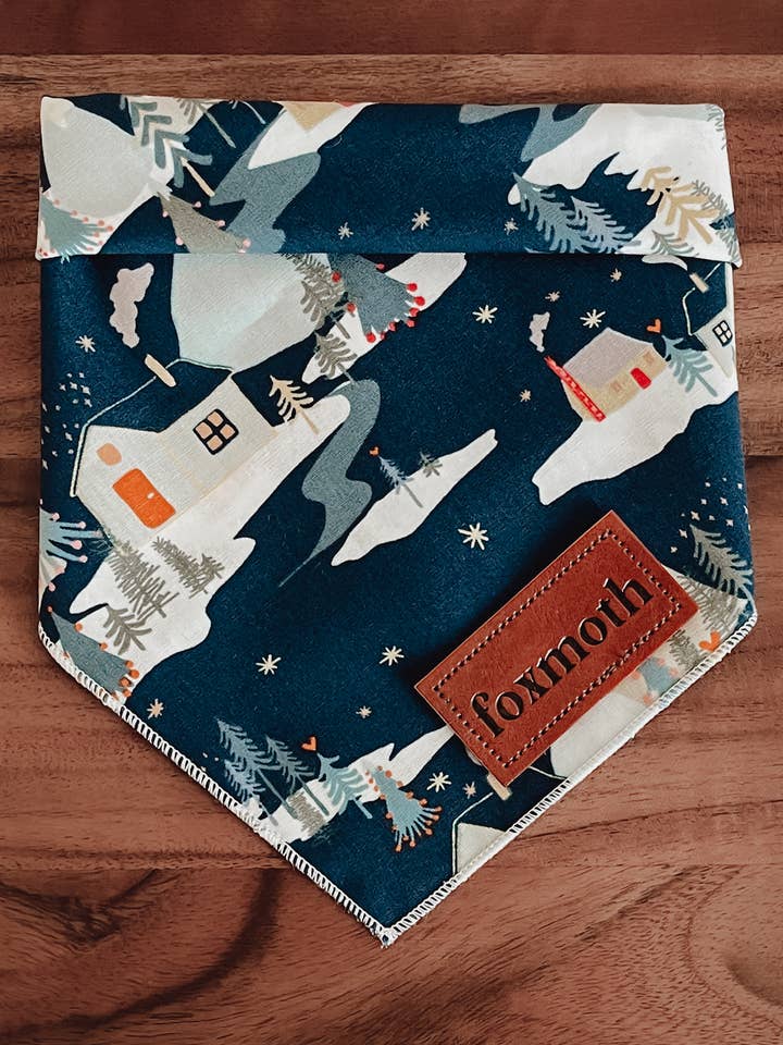 Notte Nevosa | Bandana per Cani | Vacanze Invernali Natale Boho per la vendita all'ingrosso da parte di FoxMoth