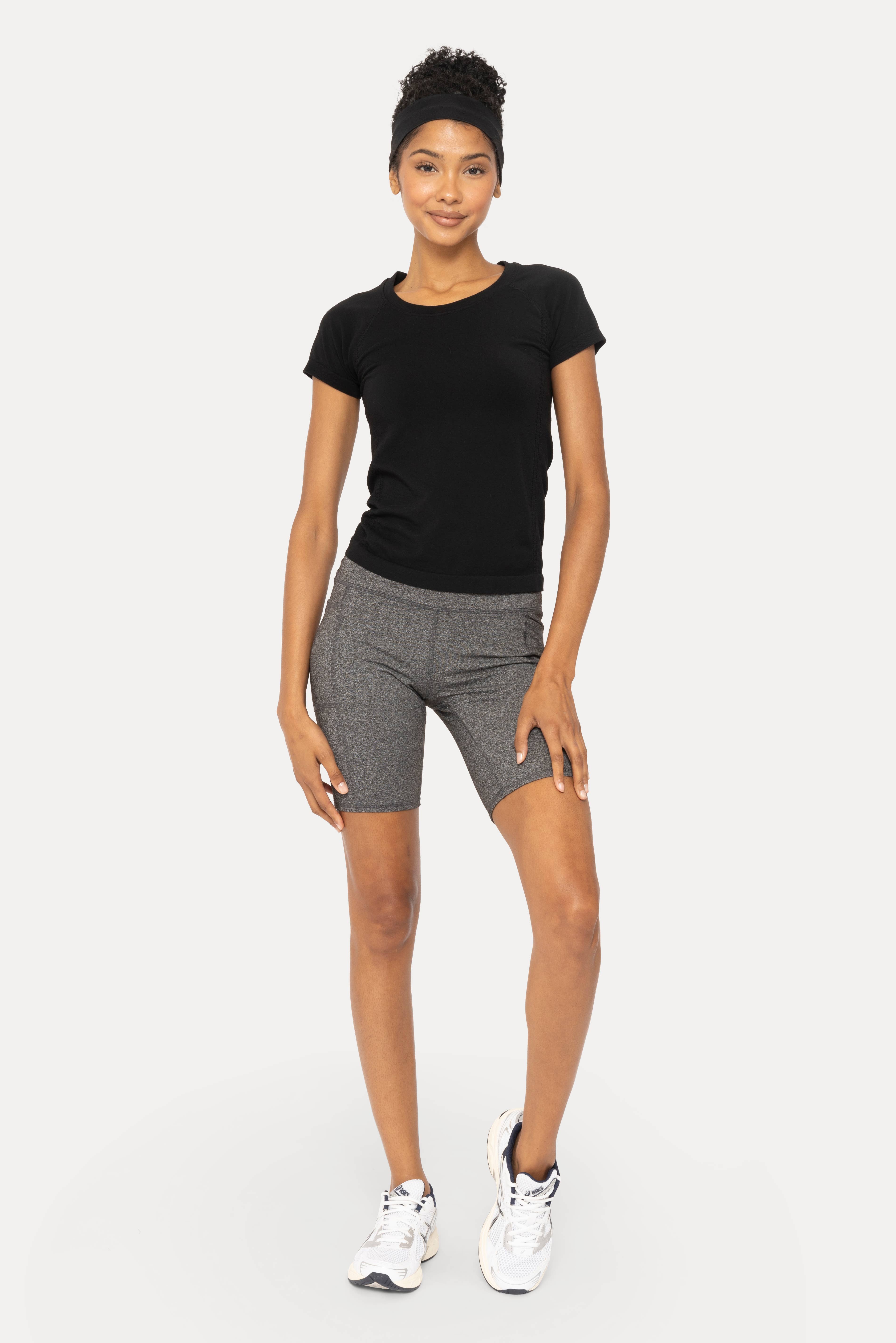 Mono B - Wholesale Athletic Shorts - Women's - Tapered Band Essential Biker Shorts19