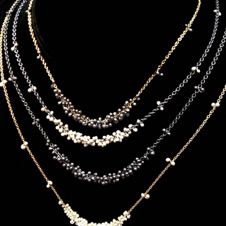 YedOmi Jewelry - Wholesale Link & Chain Necklace - Clustered Wisteria Necklace- 18 inches6