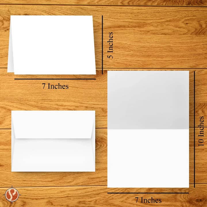 Fine Cardstock – wholesale Stationery/notecard set – 5" X 7" Heavyweight Blank White Greeting Card Sets - 30 Cards & Envelopes1