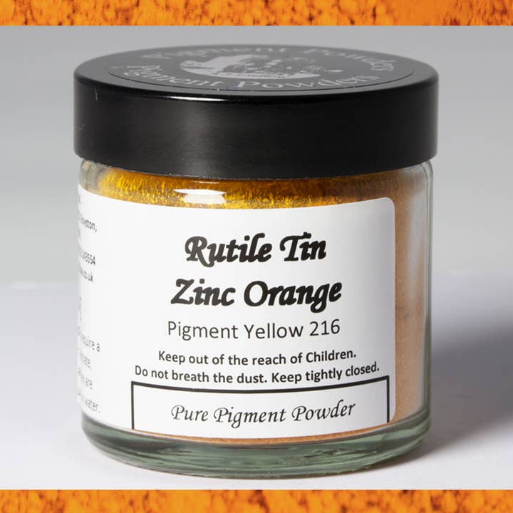 Rutil Tin Zink Orange Pure Pigment Pulver (60ml) for engroshandel hos A J Ludlow