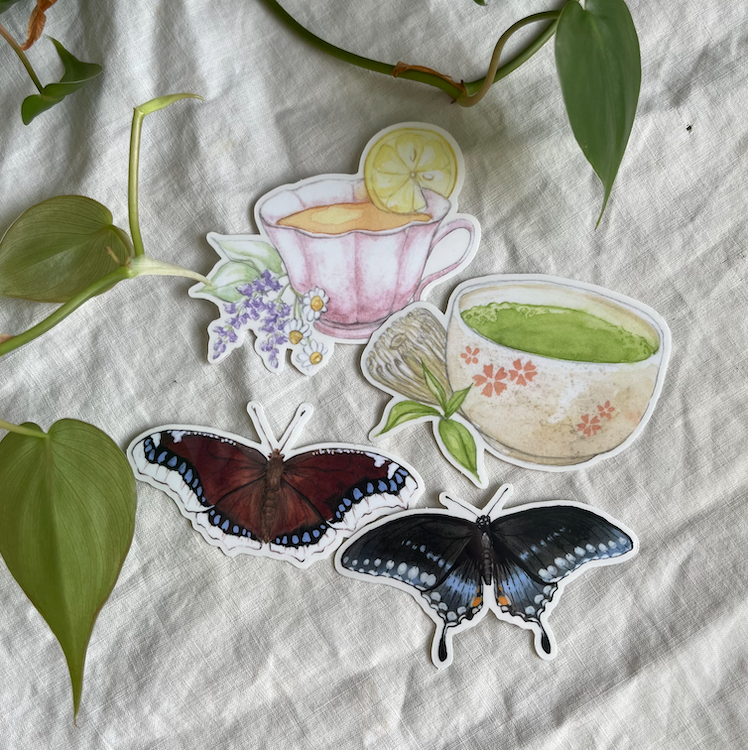 Lauren Noel Studio - Wholesale Sticker - Mourning Cloak Butterfly Sticker2