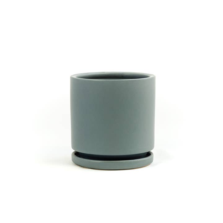 Momma Pots - Wholesale Plant Pot - 8.5" Gemstone Cylinder Pots with Water Saucers10